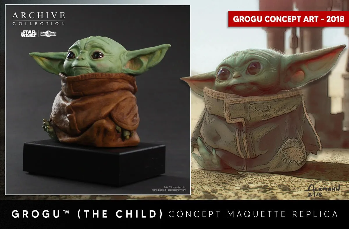 Regal Robot Star Wars The Mandalorian Grogu (The Child) Concept Maquette Dual Signature Edition