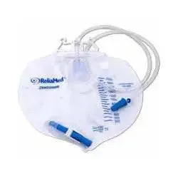 ReliaMed Drainage Bag 2000ml with Double Hanger and Sampling Port