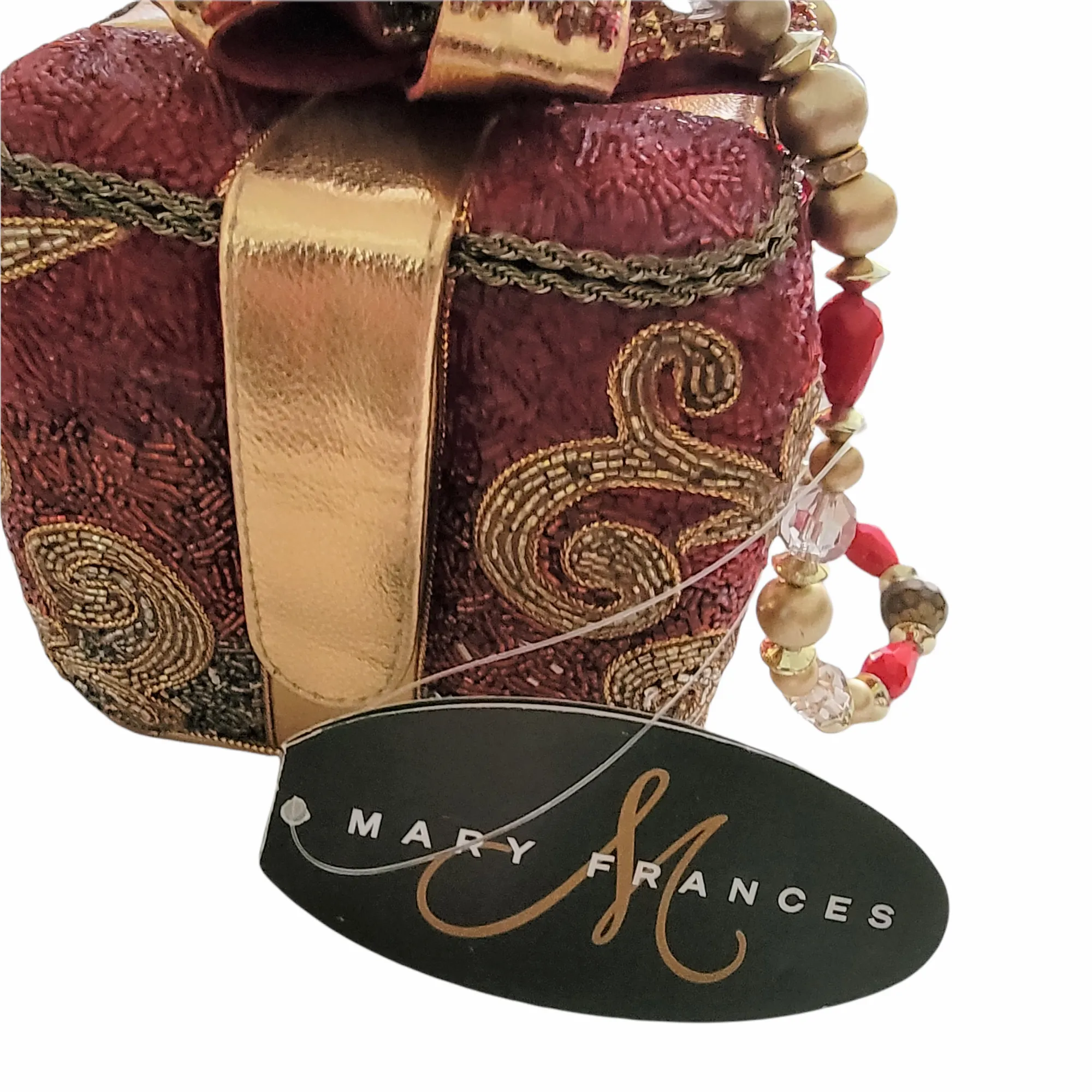 Retired Mary Frances “Gifted” Beaded Holiday Handbag