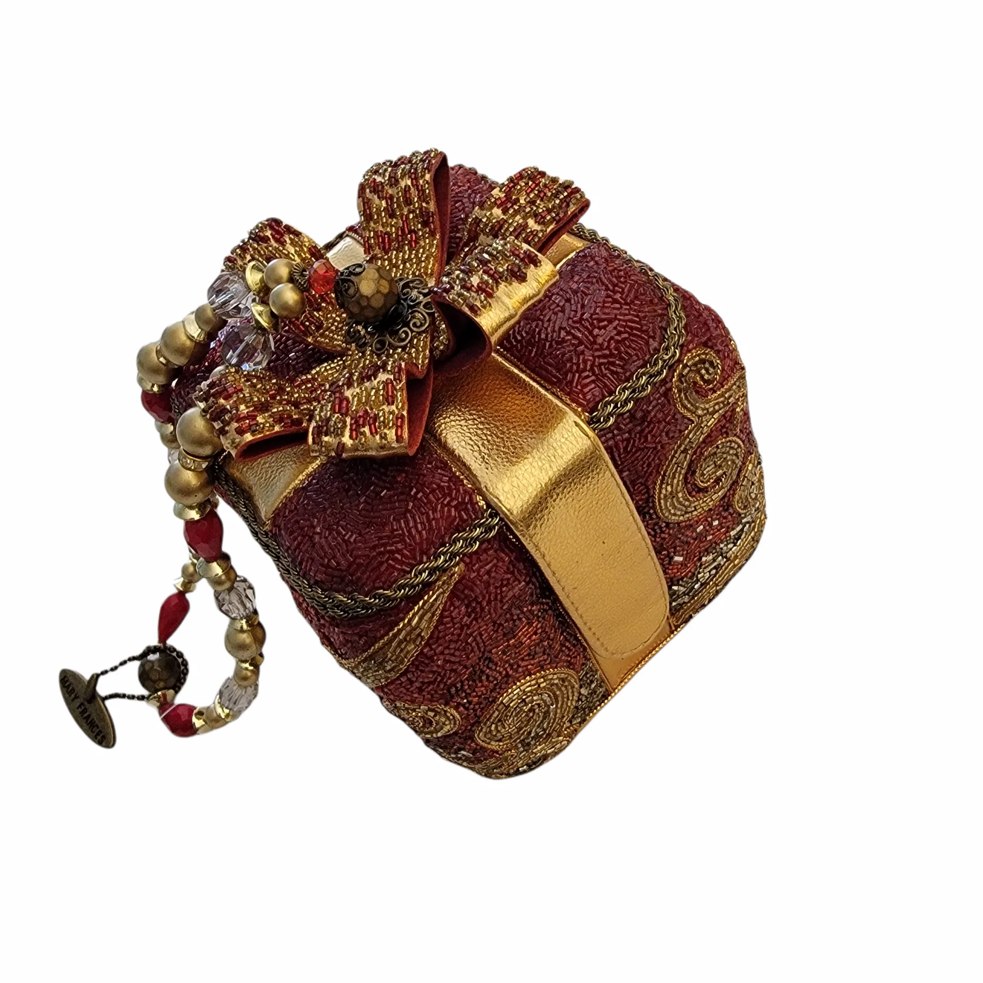 Retired Mary Frances “Gifted” Beaded Holiday Handbag