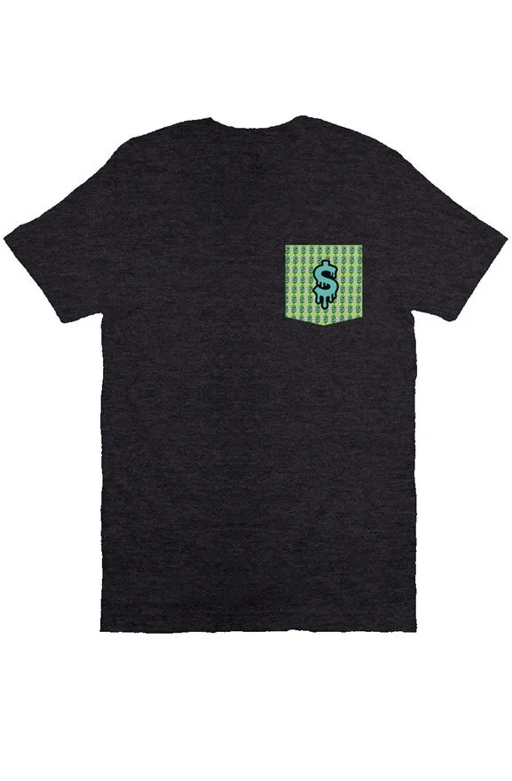 RM Roots $Drip (Blk/Grn/teal) Pocket Tee (Limited Edition)