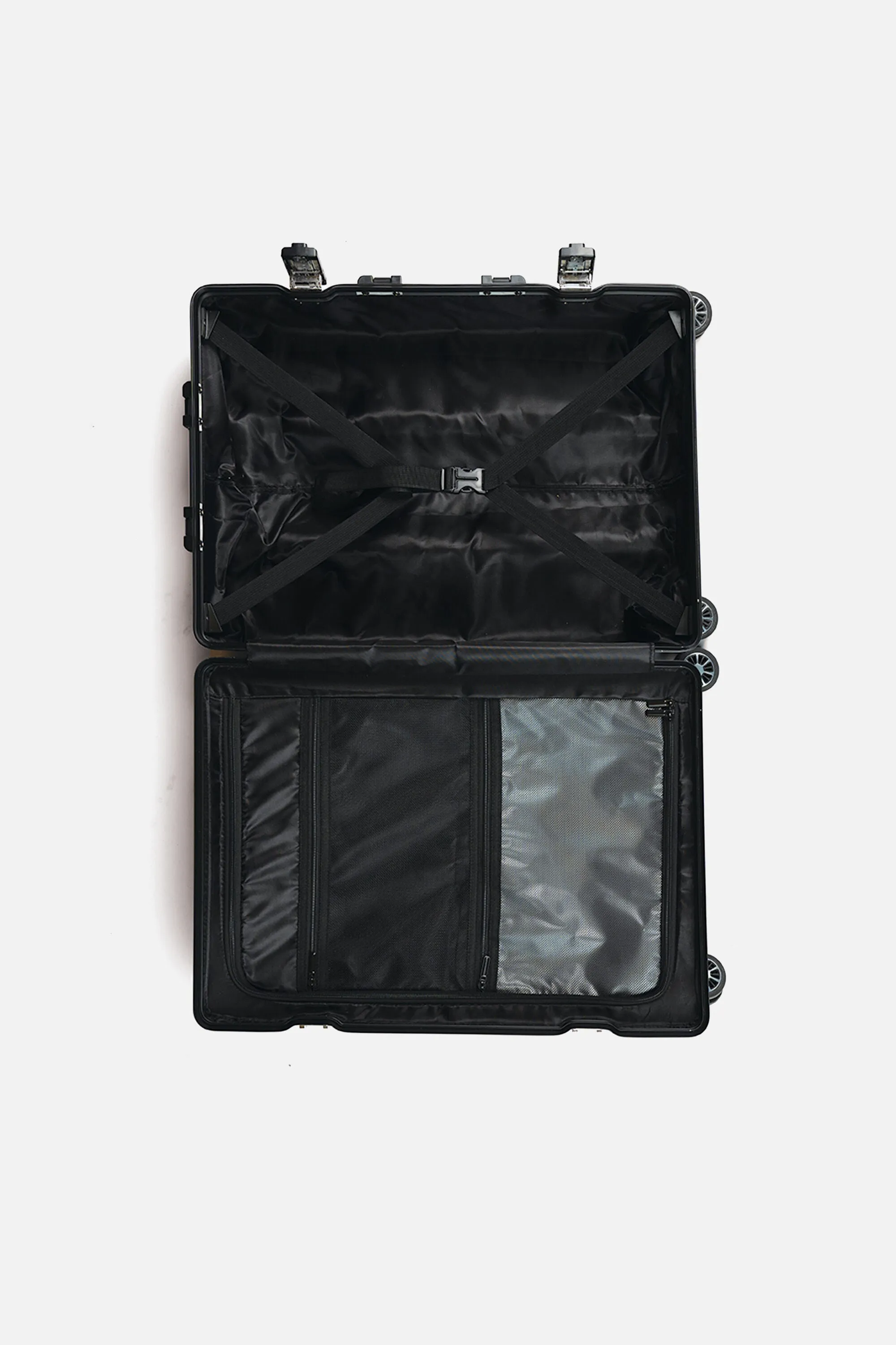 Romeo Embossed Hexagon Suitcase M Jet Black