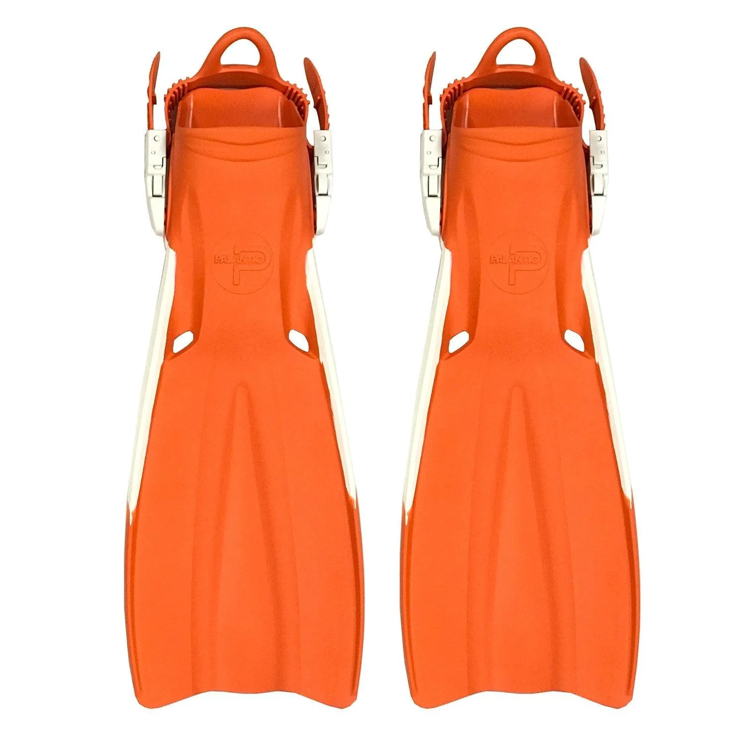 Scuba Choice Palantic Open Heel Rubber Dive Fins with Bag, Orange