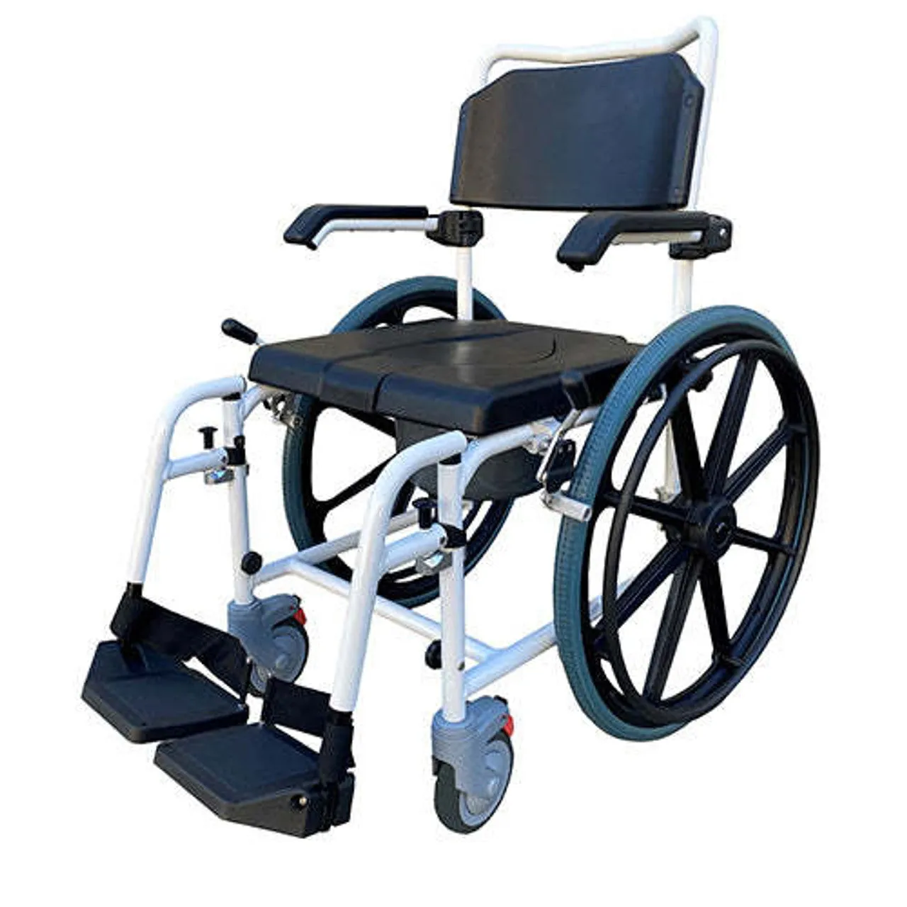 Self Propel Mobile Shower Commode  Height Adjustable