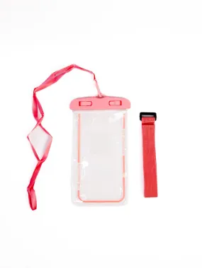 Seven Seas Waterproof Underwater Phone Bag with Wrist Strap in Pink