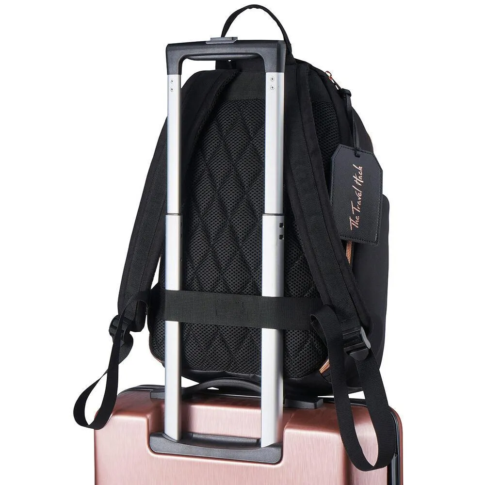 Seville Suitcase and Travel Hack Backpack - Black