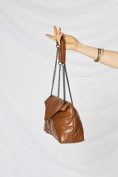 Shomico Pu Leather Chain Handbag