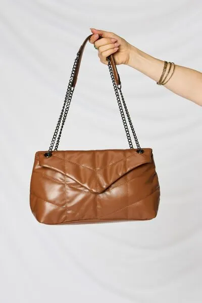 Shomico Pu Leather Chain Handbag