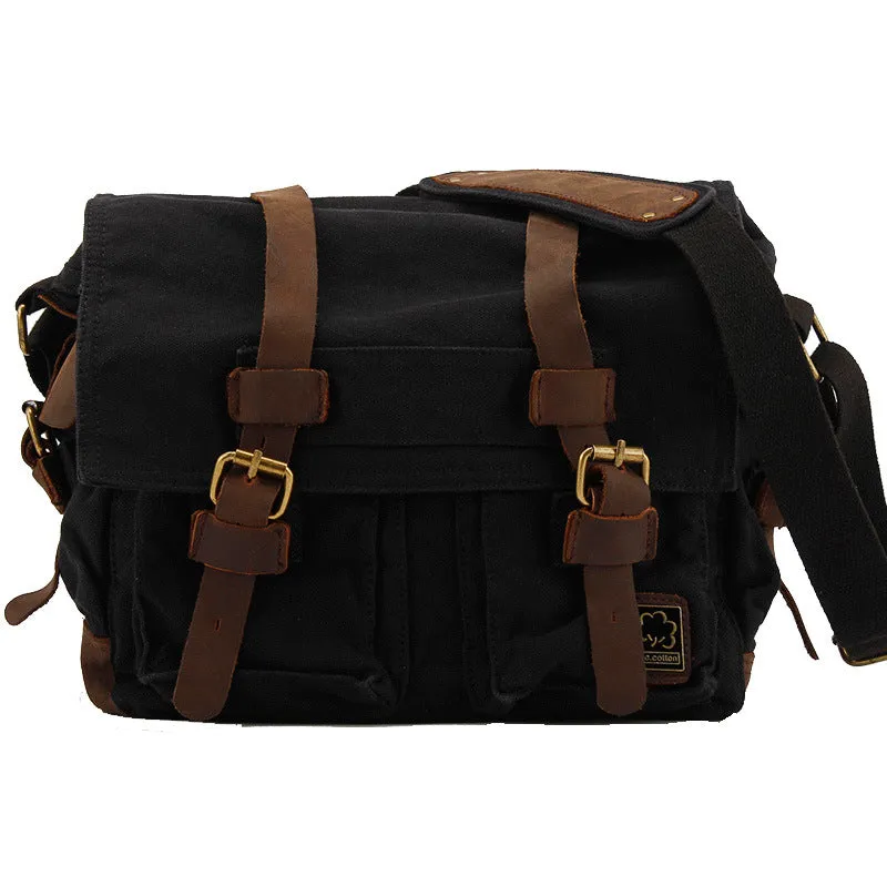 Simple Canvas Men's Bag Single Shoulder Crossbody Outdoor Casual Messenger Bag