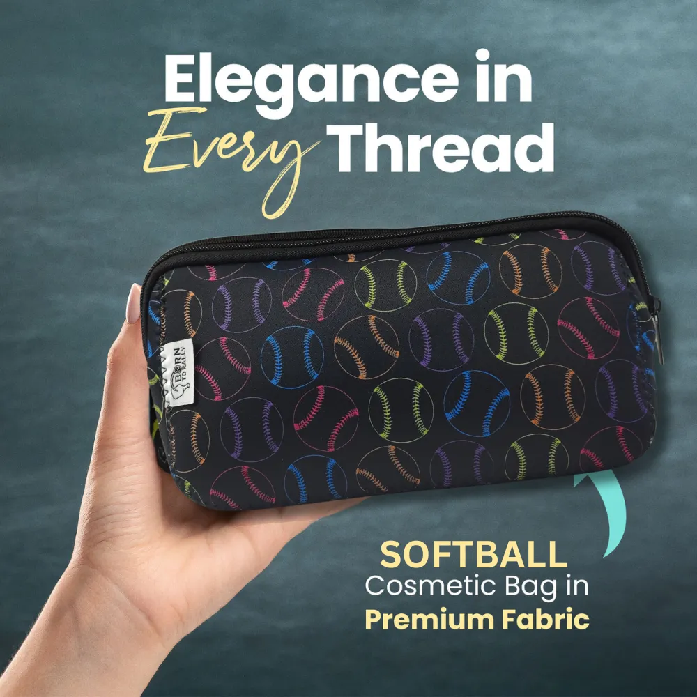 Softball Cosmetic Bag