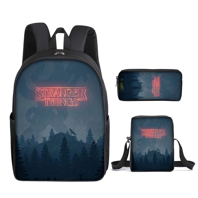 Stranger Things 4 Backpack School Bag Student Bag Teenagers Boys&Girls Bookbag Gifts Bag