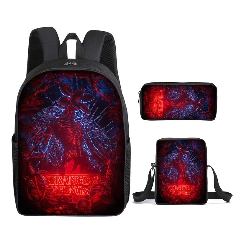 Stranger Things 4 Backpack School Bag Student Bag Teenagers Boys&Girls Bookbag Gifts Bag