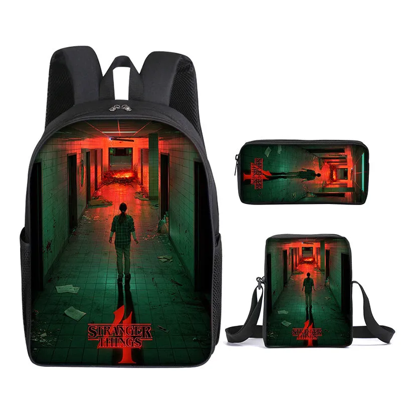 Stranger Things 4 Backpack School Bag Student Bag Teenagers Boys&Girls Bookbag Gifts Bag