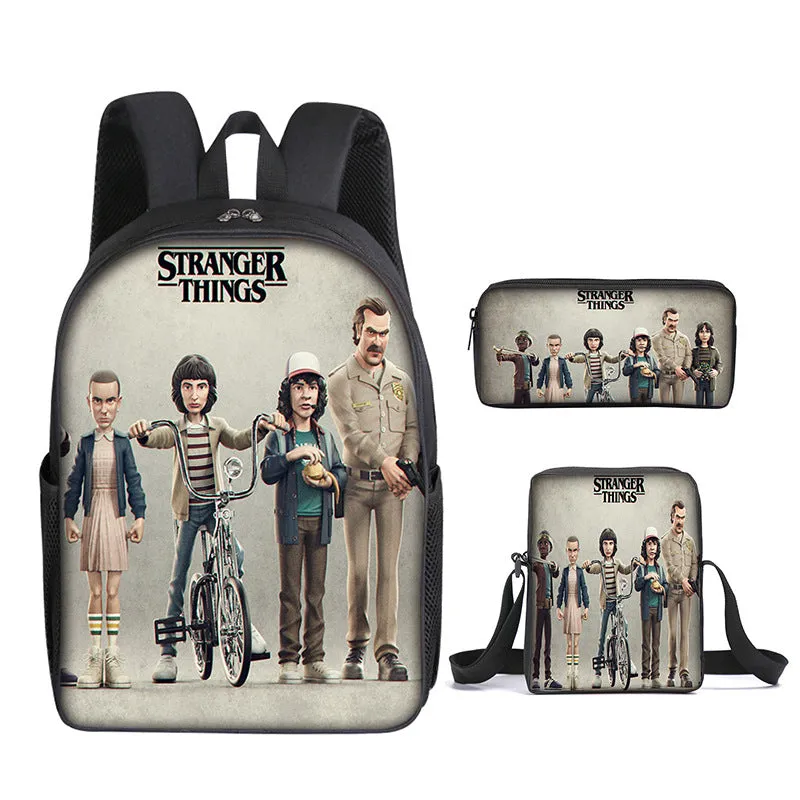 Stranger Things 4 Backpack School Bag Student Bag Teenagers Boys&Girls Bookbag Gifts Bag