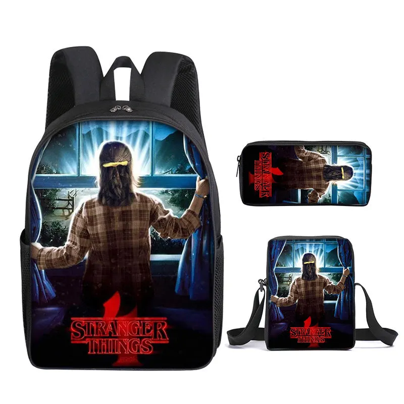 Stranger Things 4 Backpack School Bag Student Bag Teenagers Boys&Girls Bookbag Gifts Bag