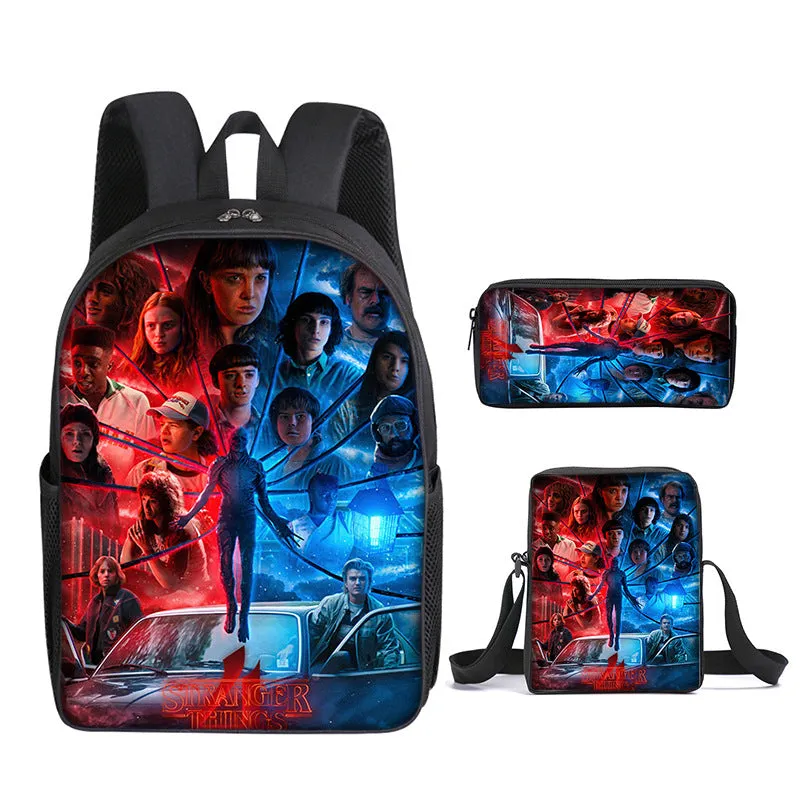 Stranger Things 4 Backpack School Bag Student Bag Teenagers Boys&Girls Bookbag Gifts Bag