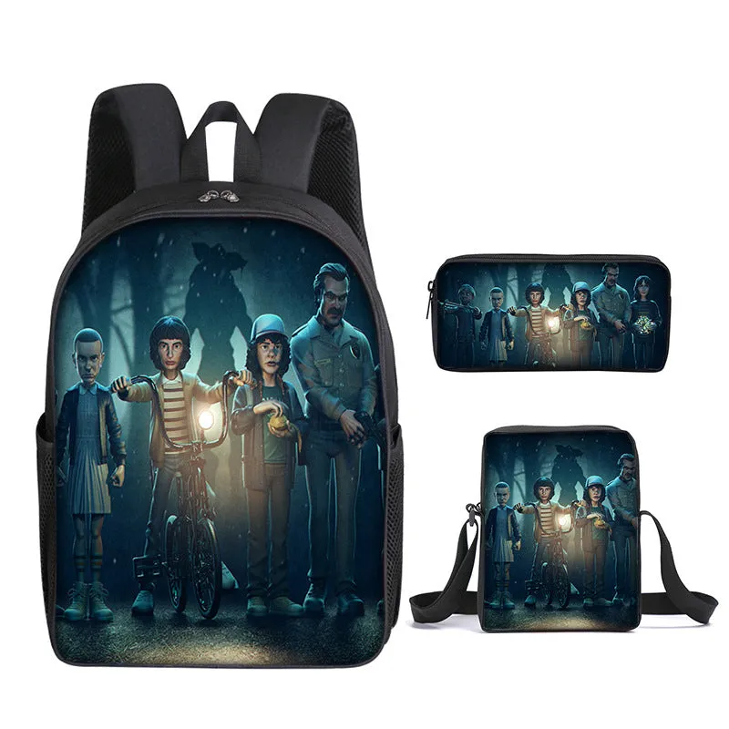 Stranger Things 4 Backpack School Bag Student Bag Teenagers Boys&Girls Bookbag Gifts Bag