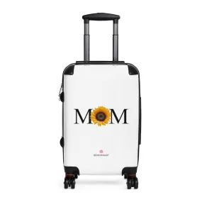 Sunflower Mom Cabin Suitcase, Best Mom's Floral Print Small Premium Luxury Carry On Luggage