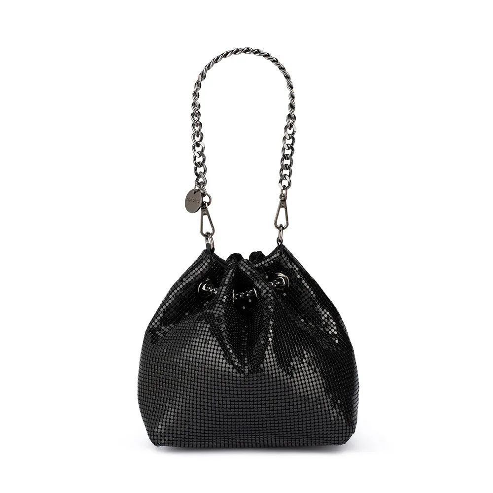 Sylvia Mesh Pouch in Black