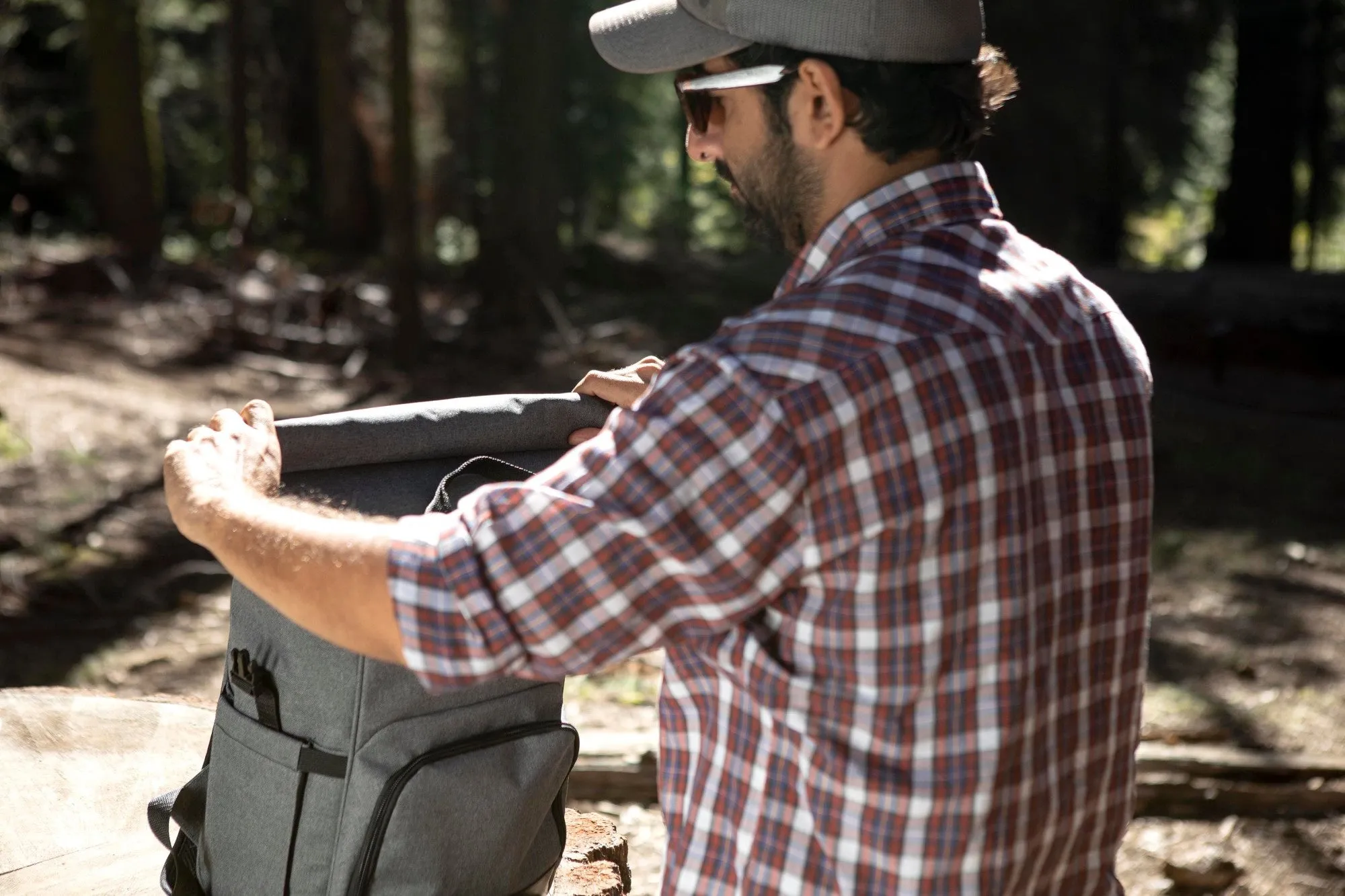 Texas Rangers - On The Go Roll-Top Backpack Cooler