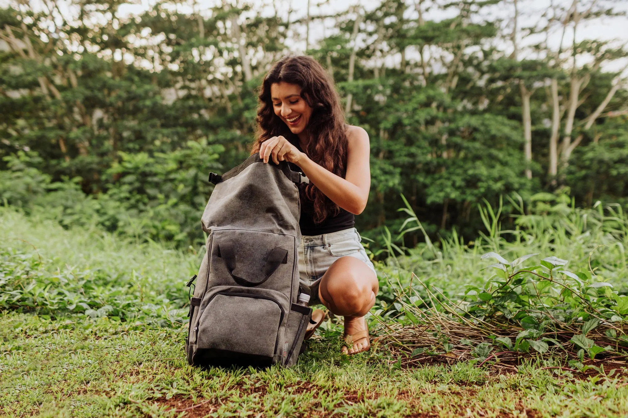 Texas Rangers - On The Go Roll-Top Backpack Cooler