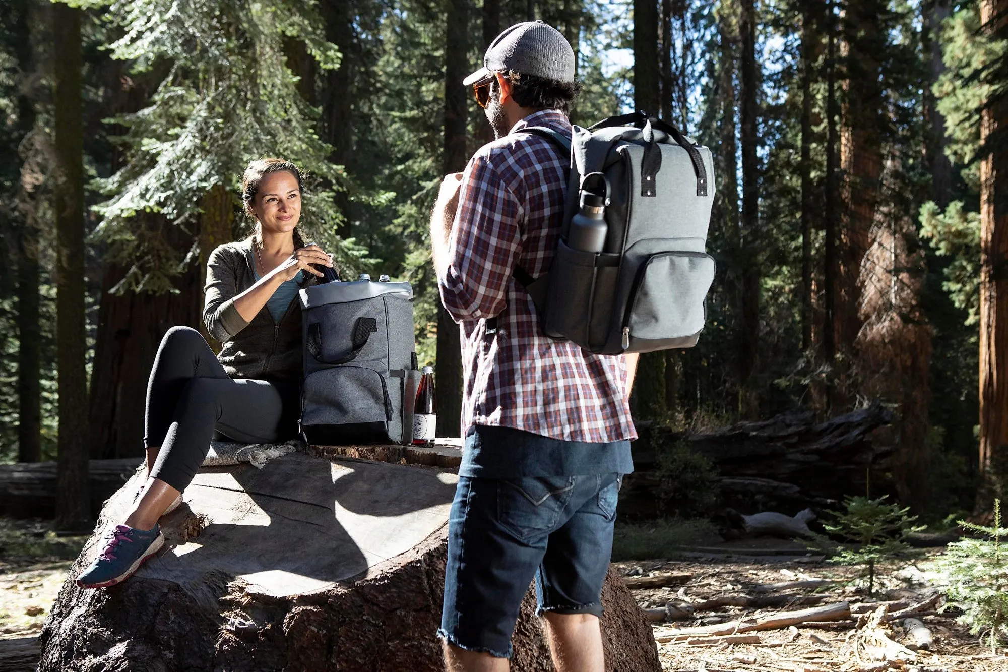 Texas Rangers - On The Go Roll-Top Backpack Cooler