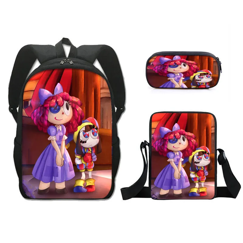 The Amazing Digital Circus Backpack Boy Girls Student School Book Bags Pencilbag Christmas Gift