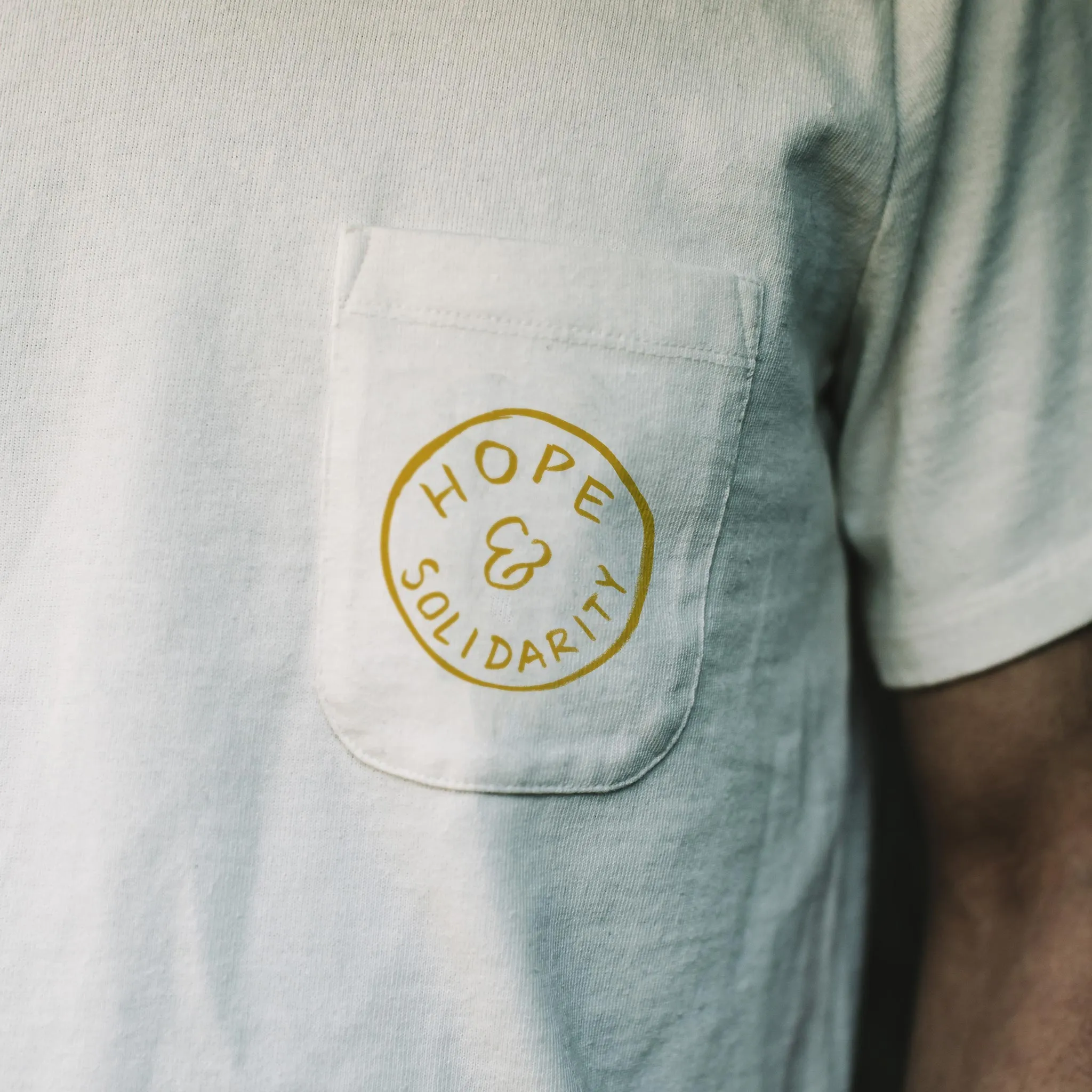 The Hope & Solidarity <br> Heavy Bag Tee in Natural