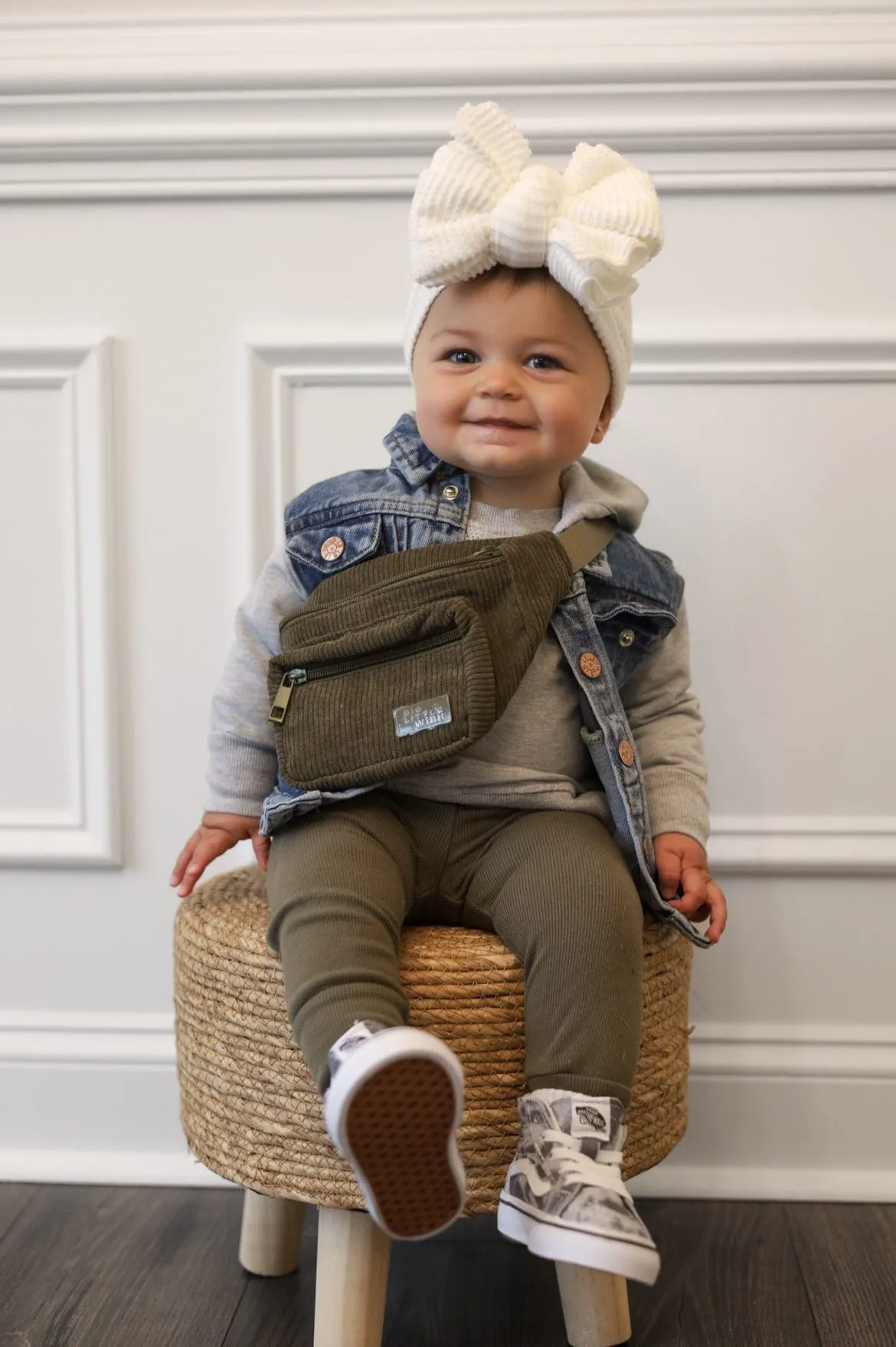 The Play Date Kids Belt Bag-  Olive Green