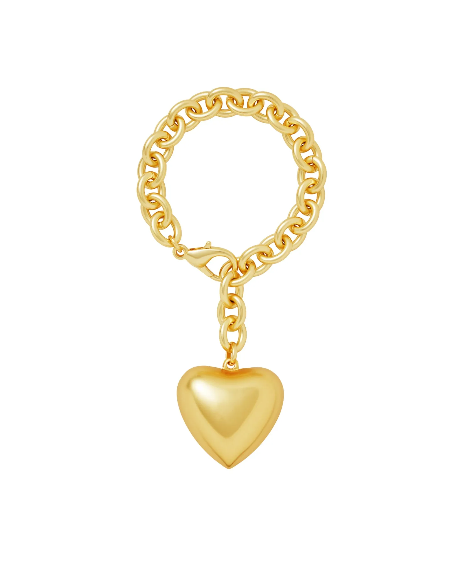 The Puffy Heart Bracelet in Gold