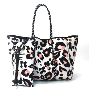 THE STELLA NEOPRENE TOTE WITH DETACHABLE WRISTLET POUCH