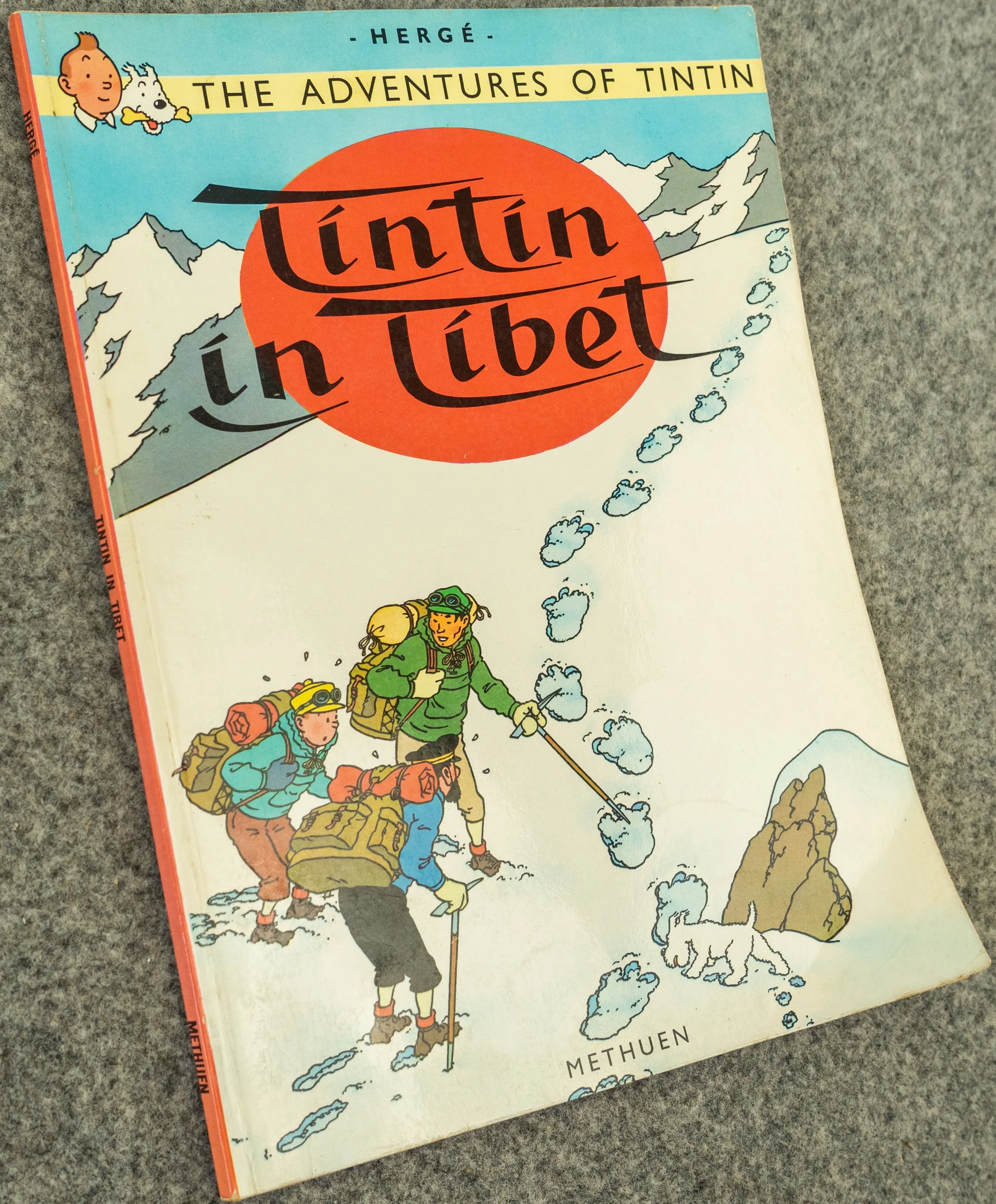 Tintin in Tibet - Tintin 1972 Methuen 1st UK Paperback Edition Book 1970s