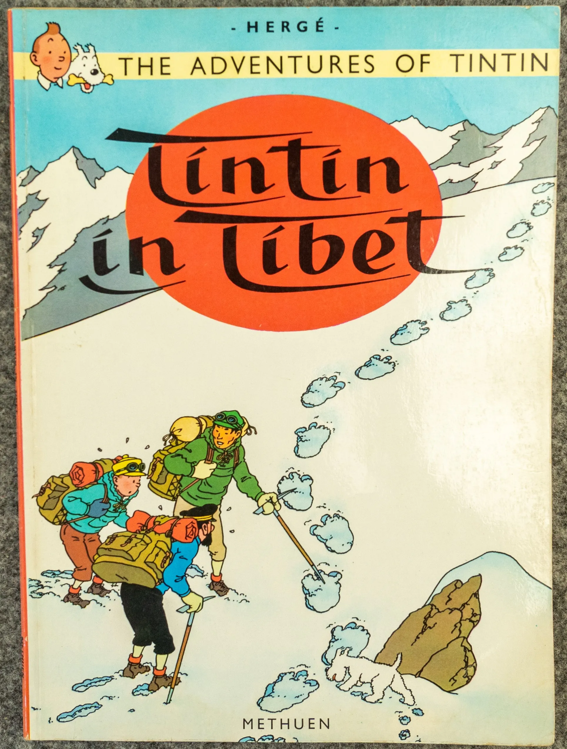 Tintin in Tibet - Tintin 1972 Methuen 1st UK Paperback Edition Book 1970s