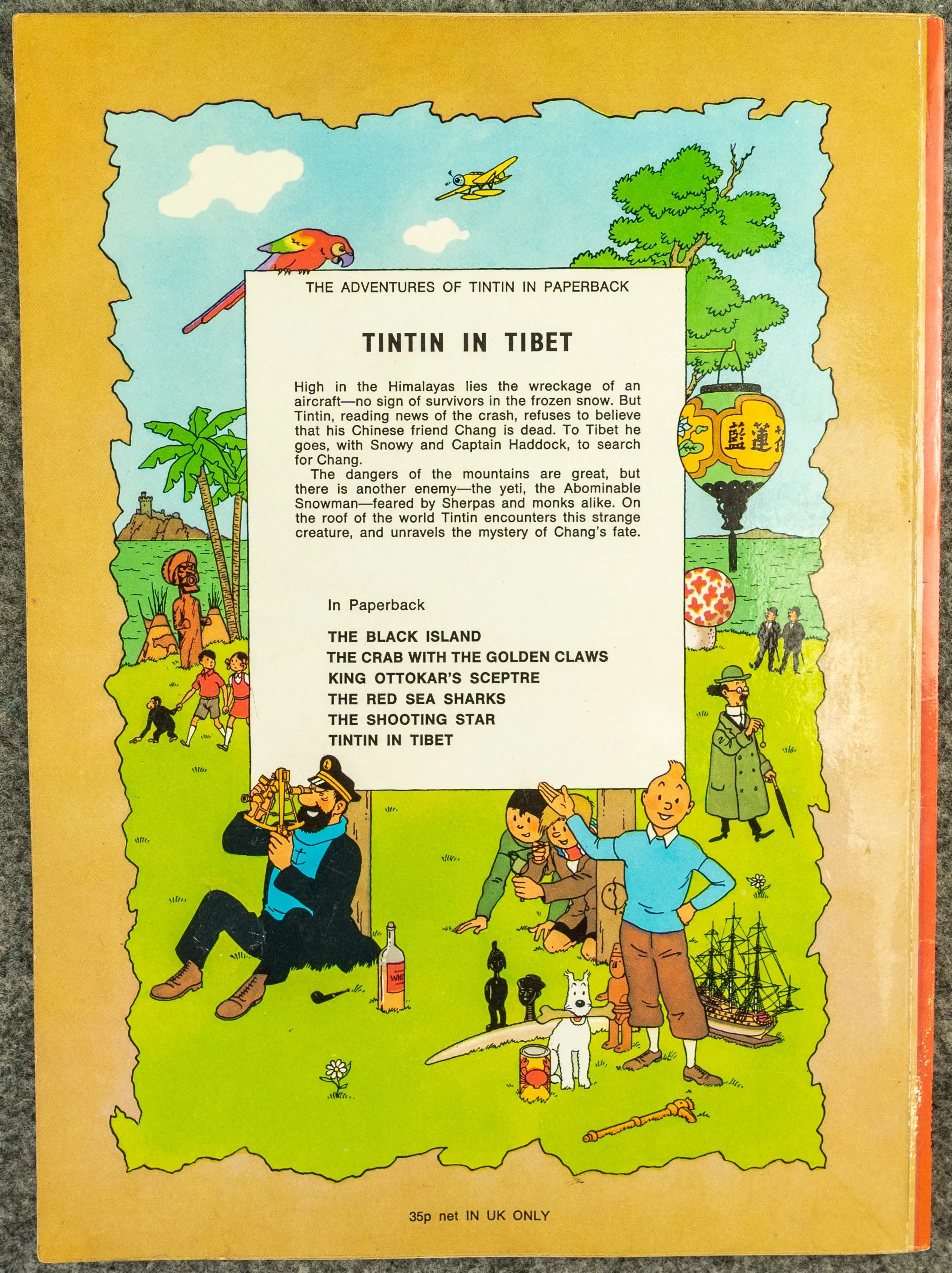 Tintin in Tibet - Tintin 1972 Methuen 1st UK Paperback Edition Book 1970s