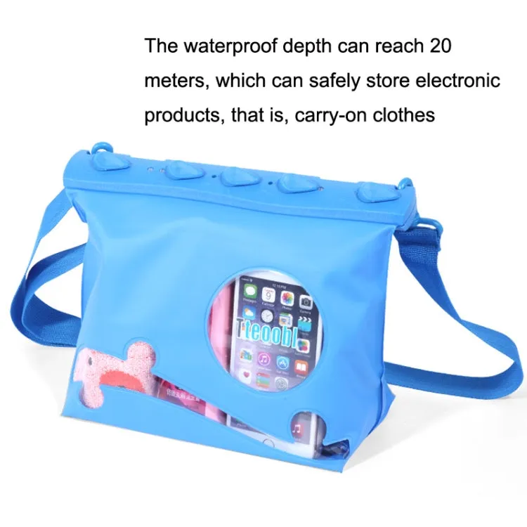 Tteoobl One-Shoulder Crossbody Drifting Diving Bag Waterproof Sundries Storage Bag, Size: Small (Blue)