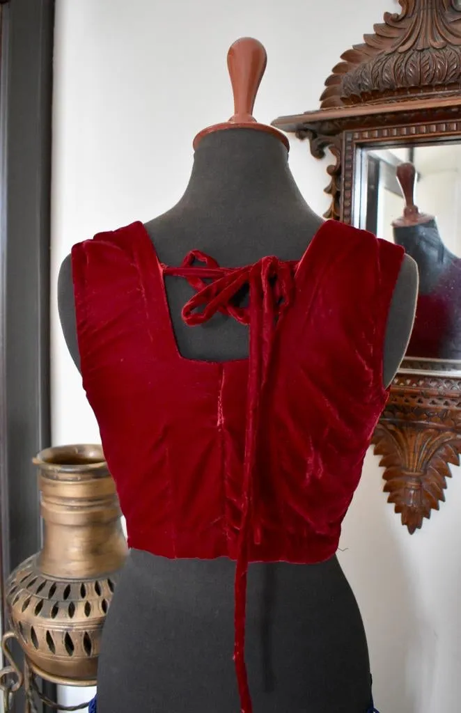 Velvet Blouse: Cardinal