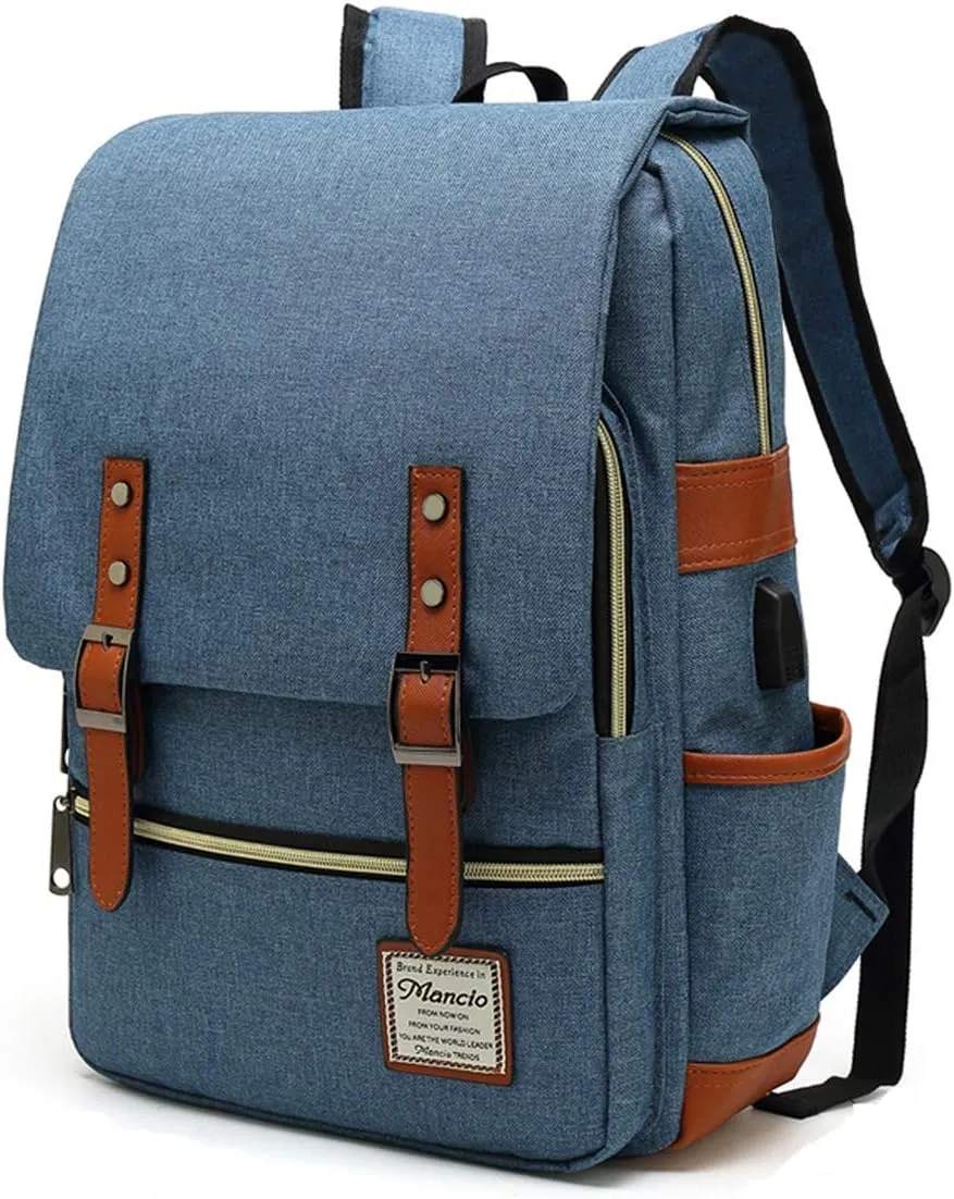 Waterproof Blue Shoulder Daypack Laptop Backpack