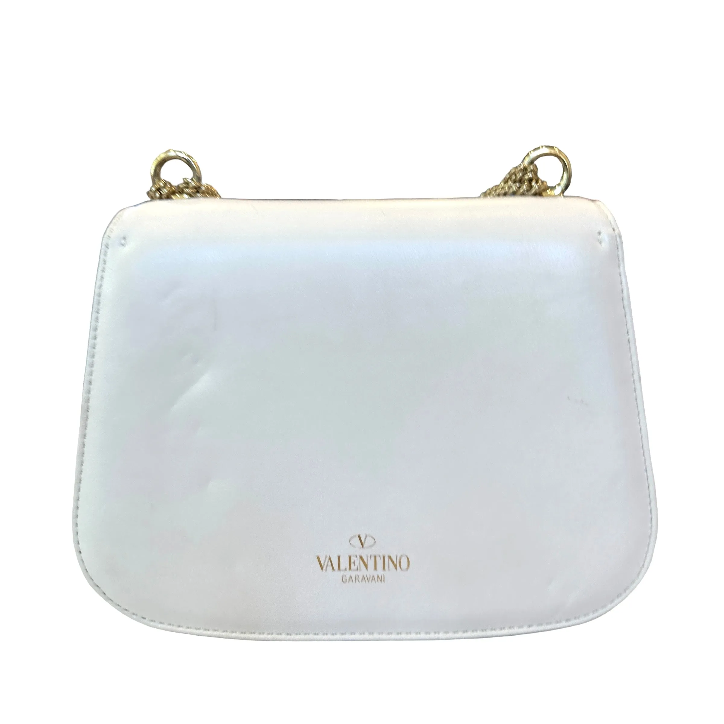 White Leather VLTN Bag