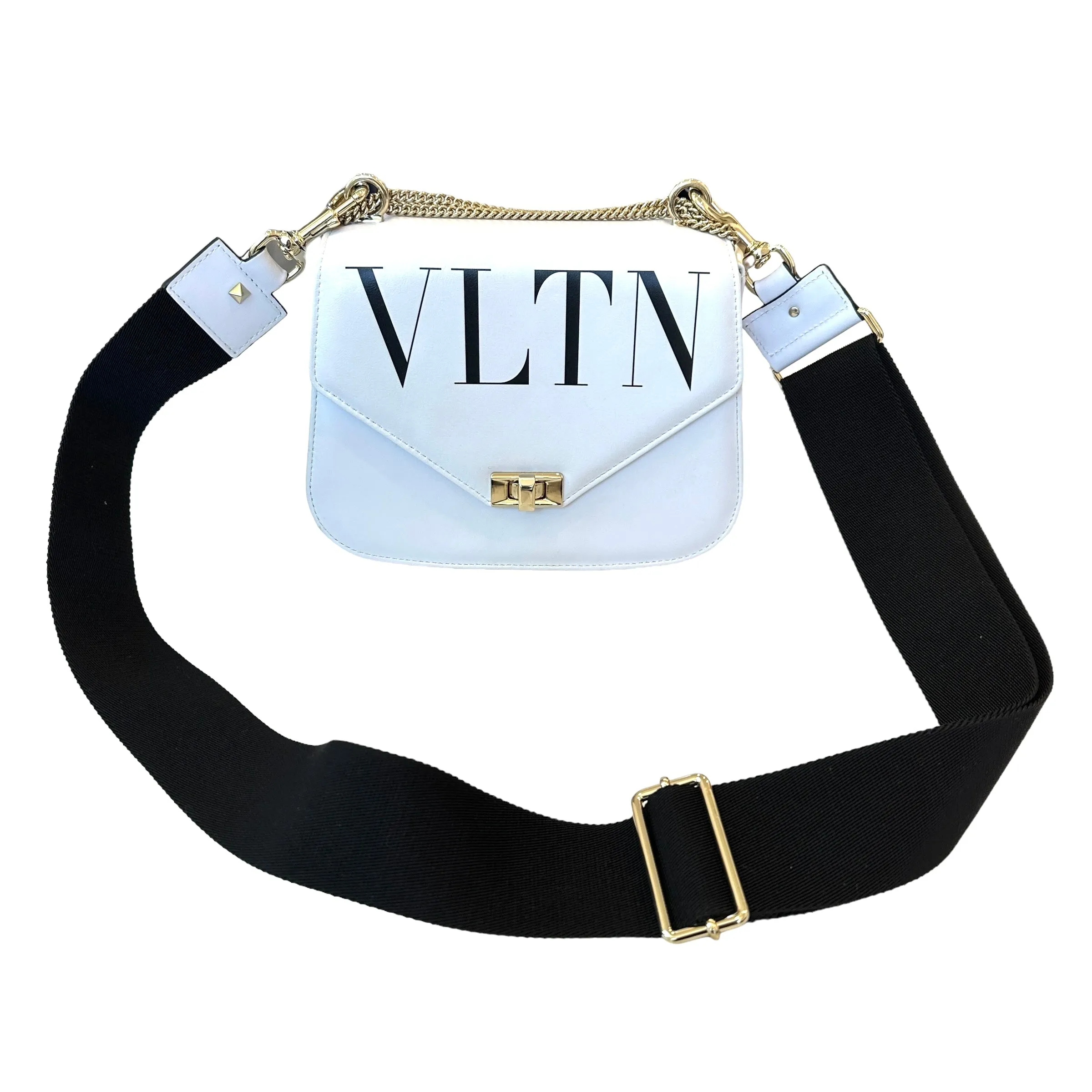 White Leather VLTN Bag