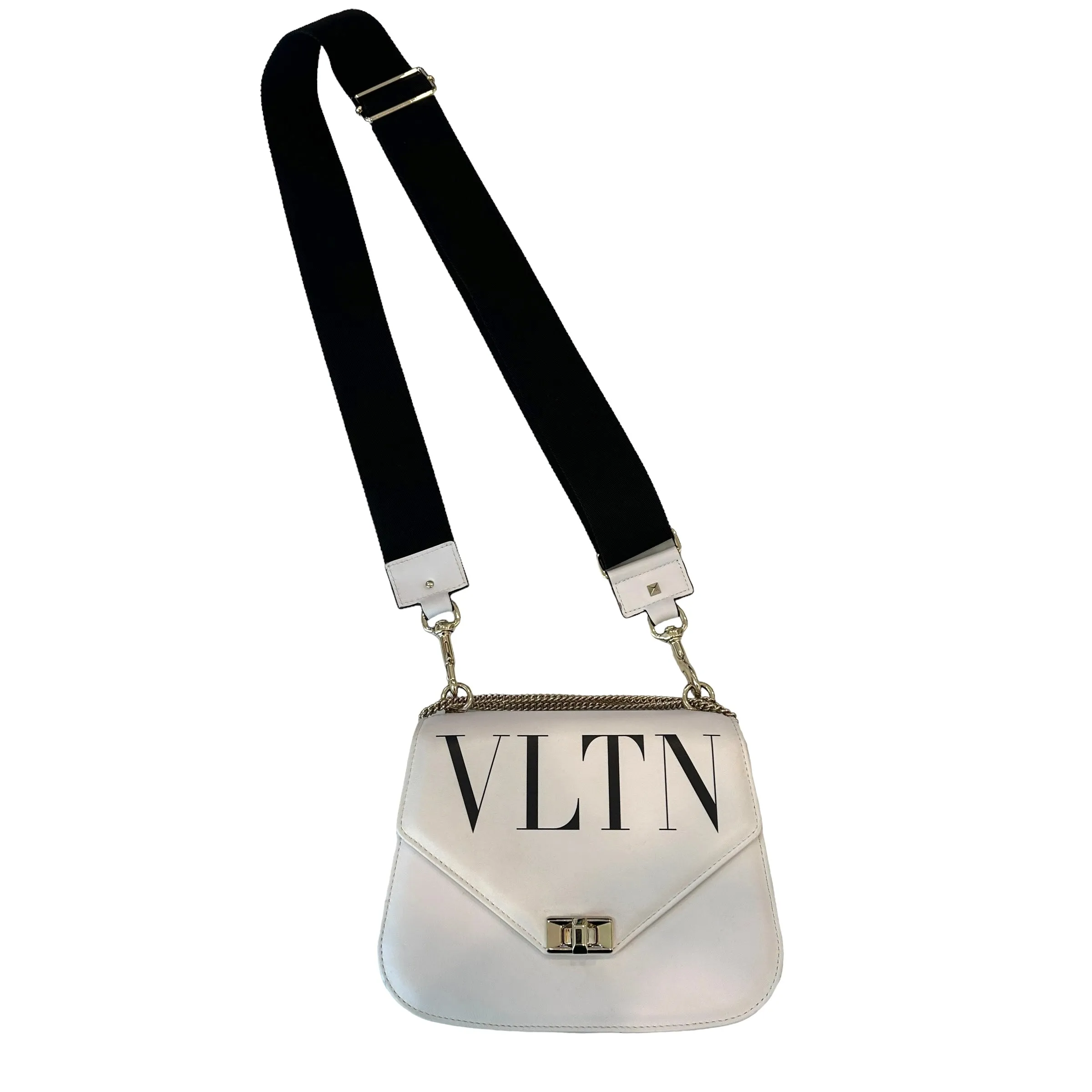 White Leather VLTN Bag