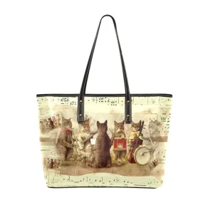 Women Cat Print Handbag - Cats Singing