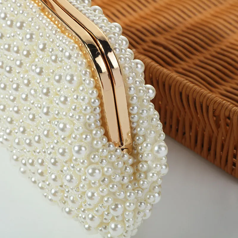 Women's Fashion Pearl Pearl Embroidery Dinner Bag