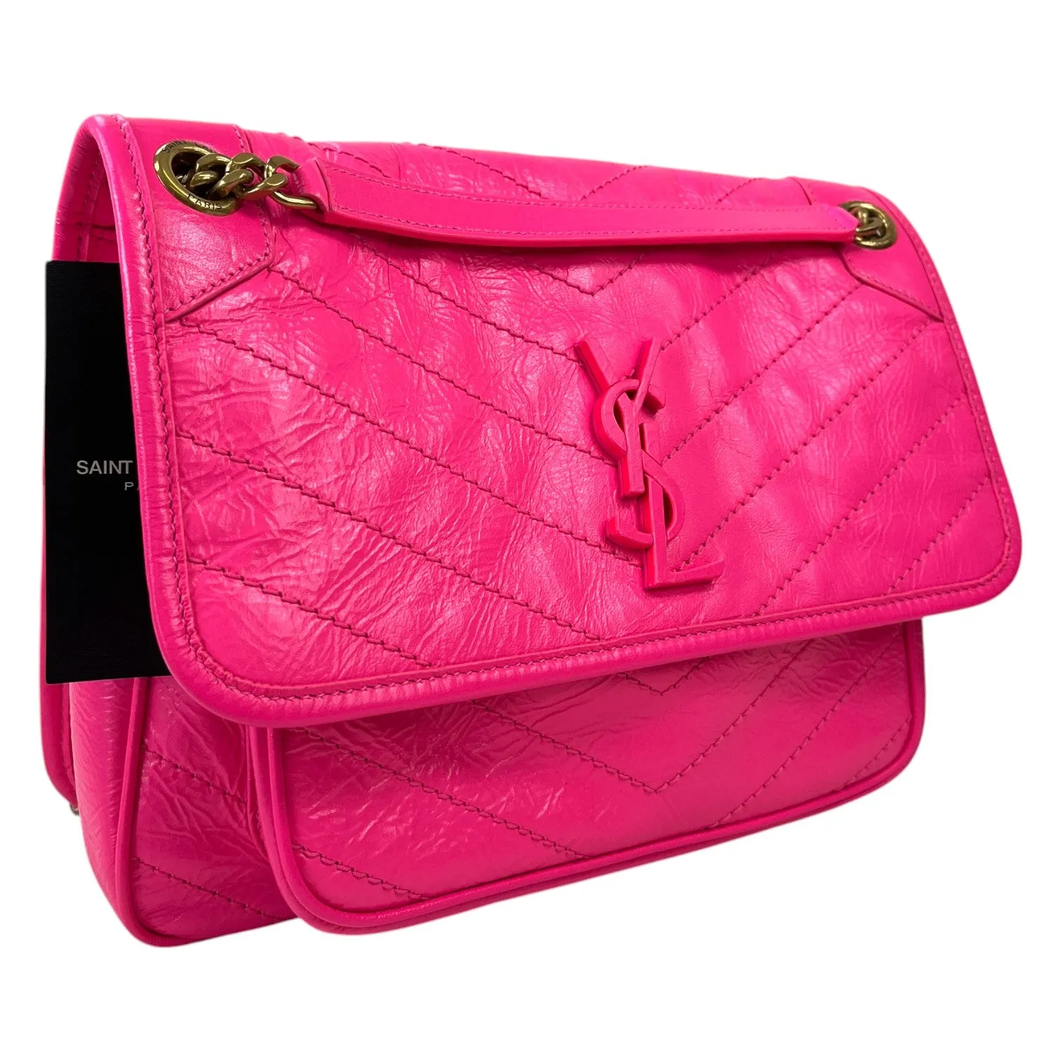 Women's Fluo Nappa Handbag Pink