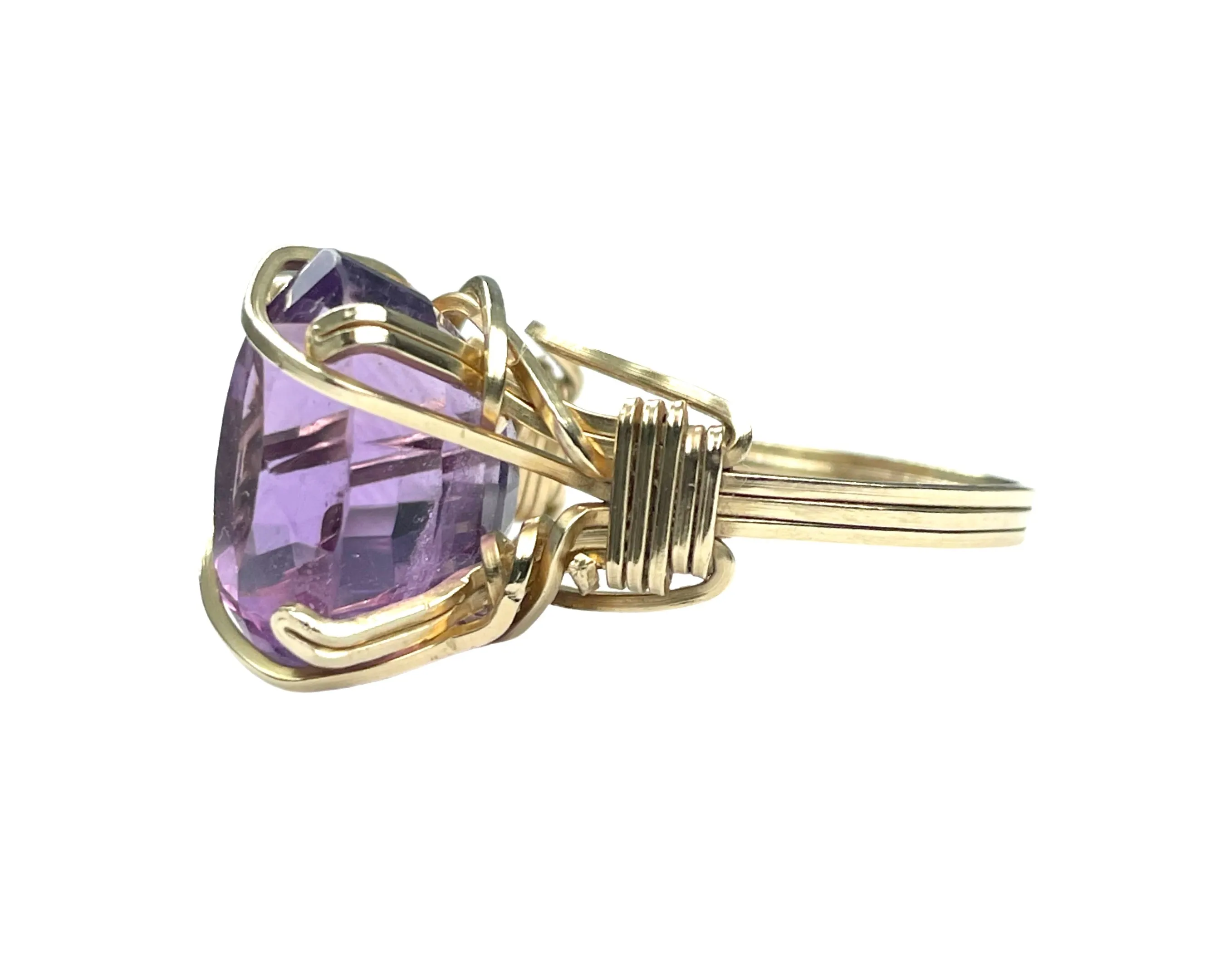 Yellow Gold and Amethyst Ring  (Authentic Pre-Owned)