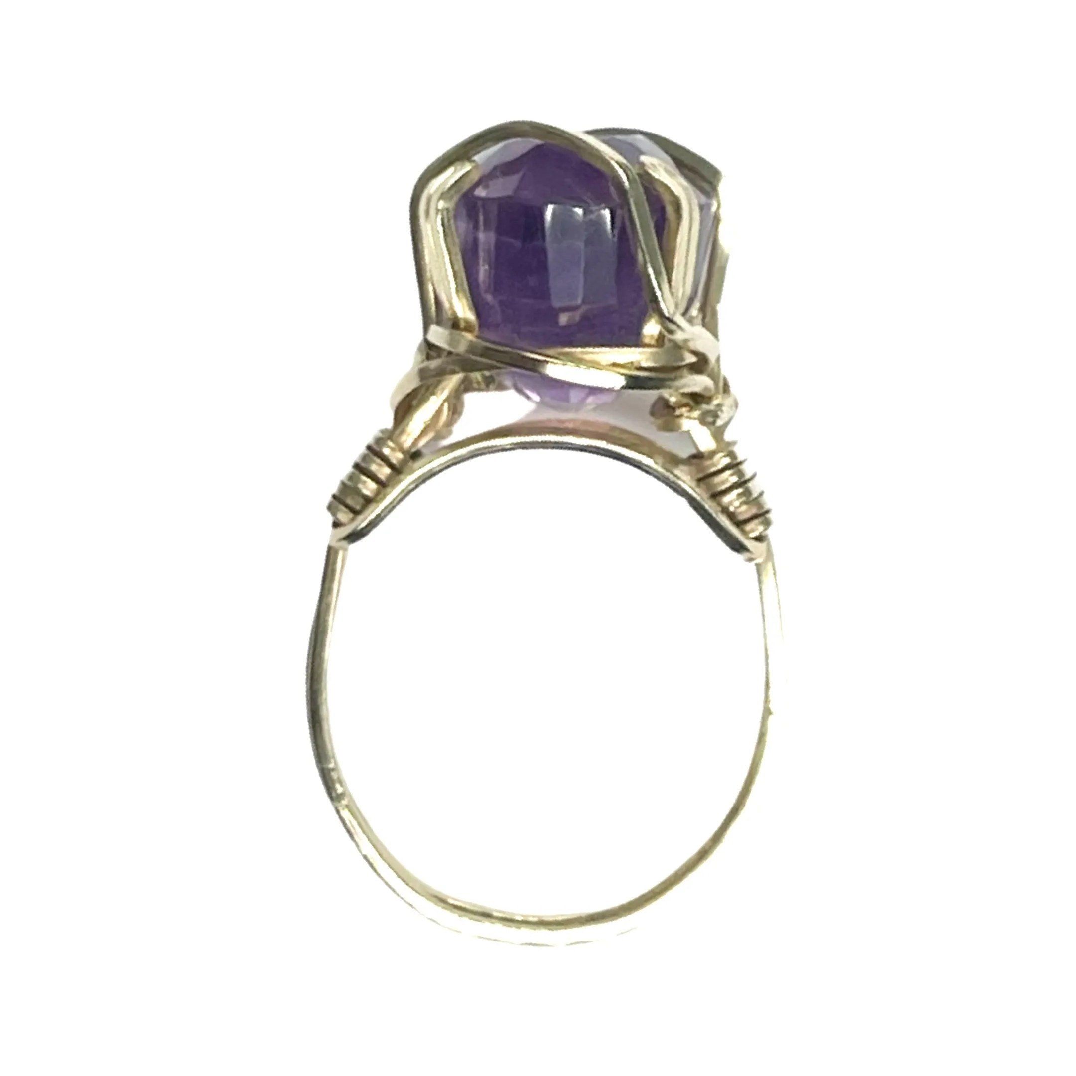 Yellow Gold and Amethyst Ring  (Authentic Pre-Owned)